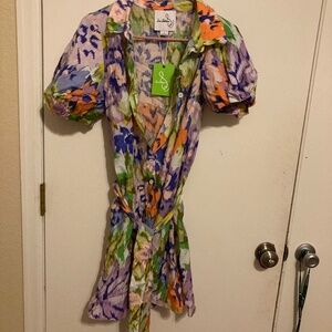Sam Edelman floral print linen dress